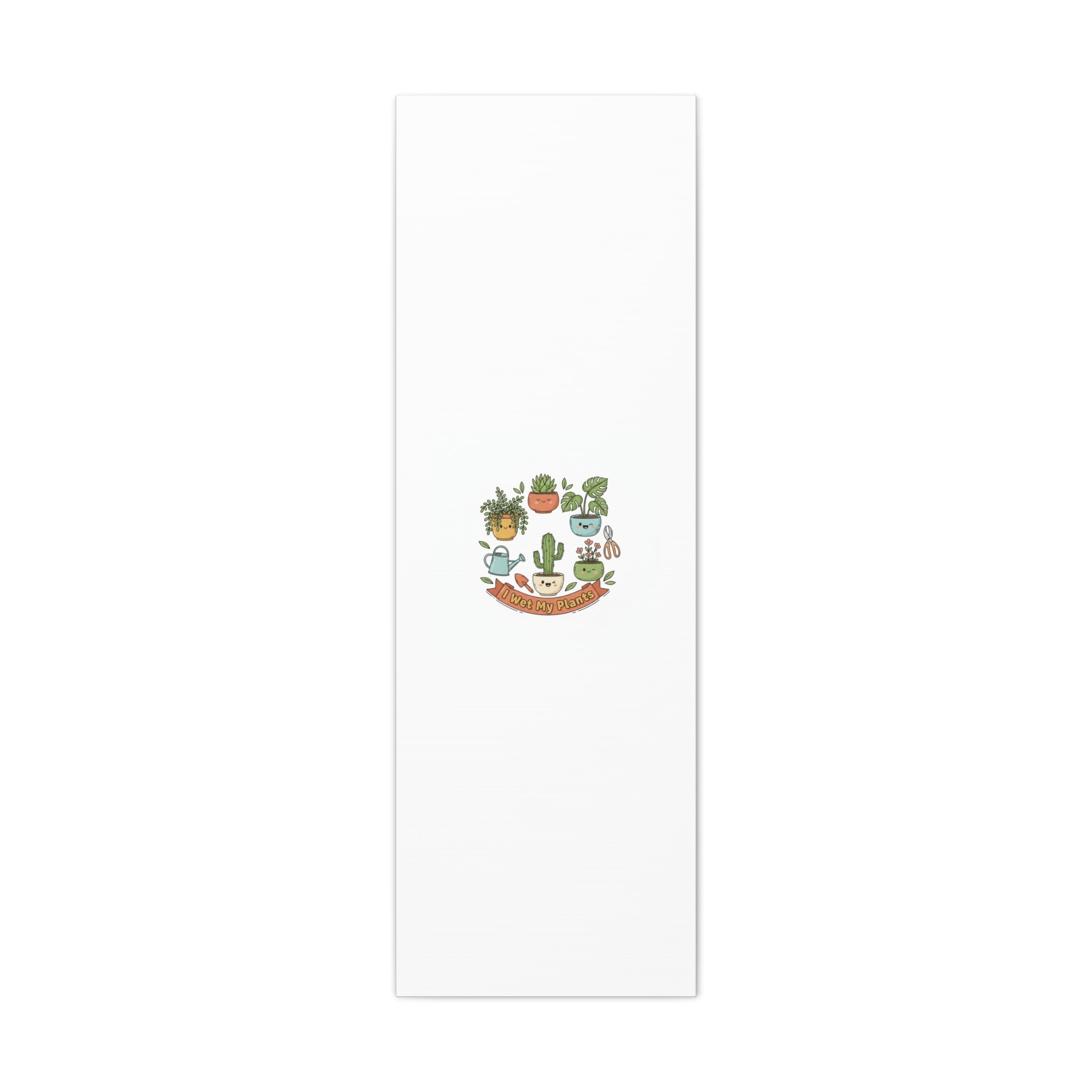 I Wet My Plants Canvas | Plant Parent Pun, Sage Cream Botanical Art