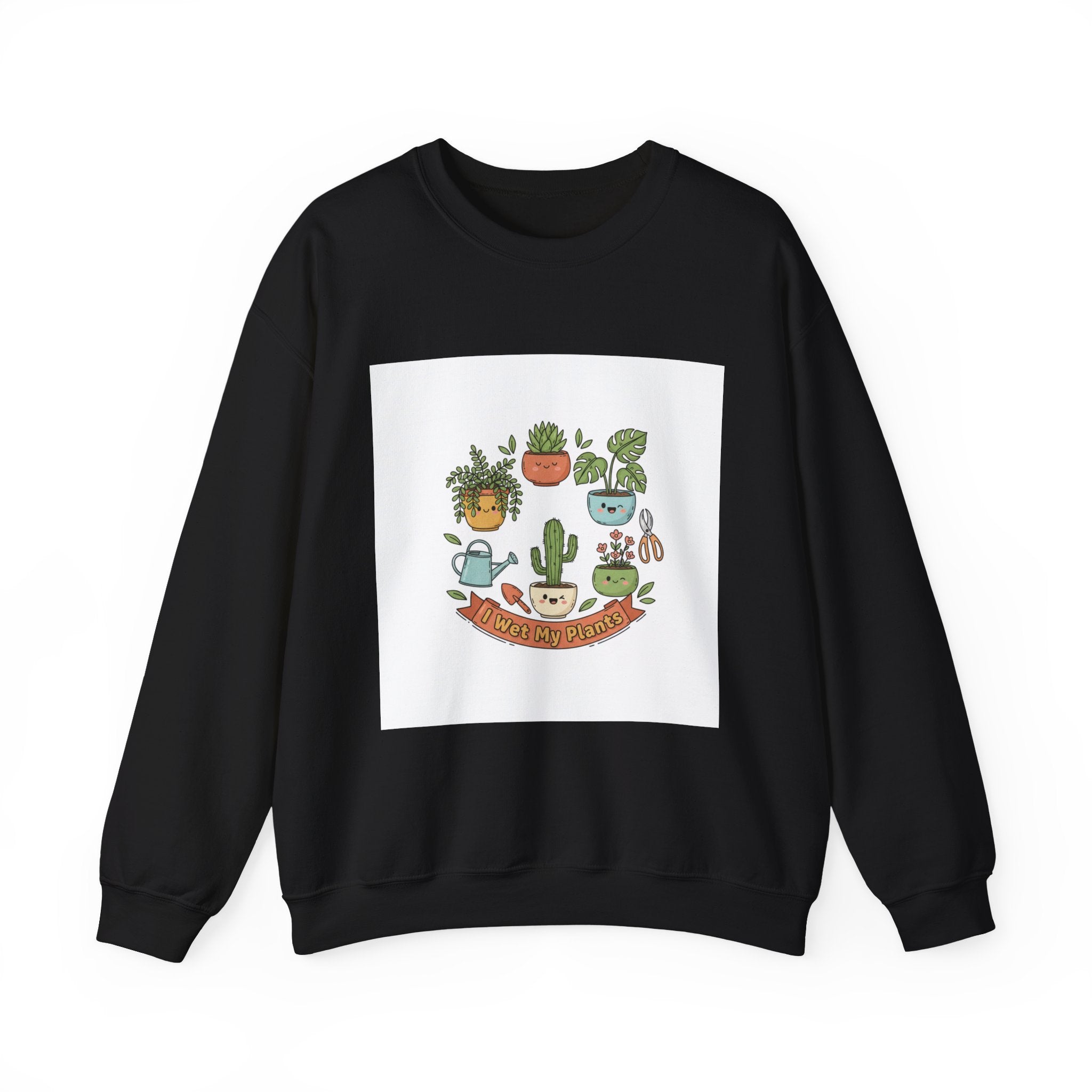 Plant Parent Pun Crewneck Sweatshirt | sage botanical doodle, succulent humor