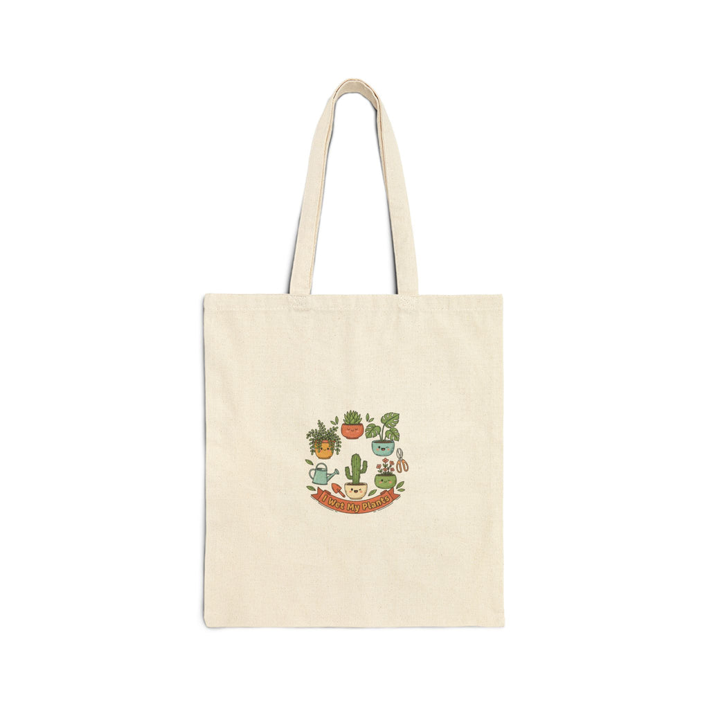 Plant Parent Pun Tote, Canvas Market Bag | Succulent Pun, Leaf Doodle