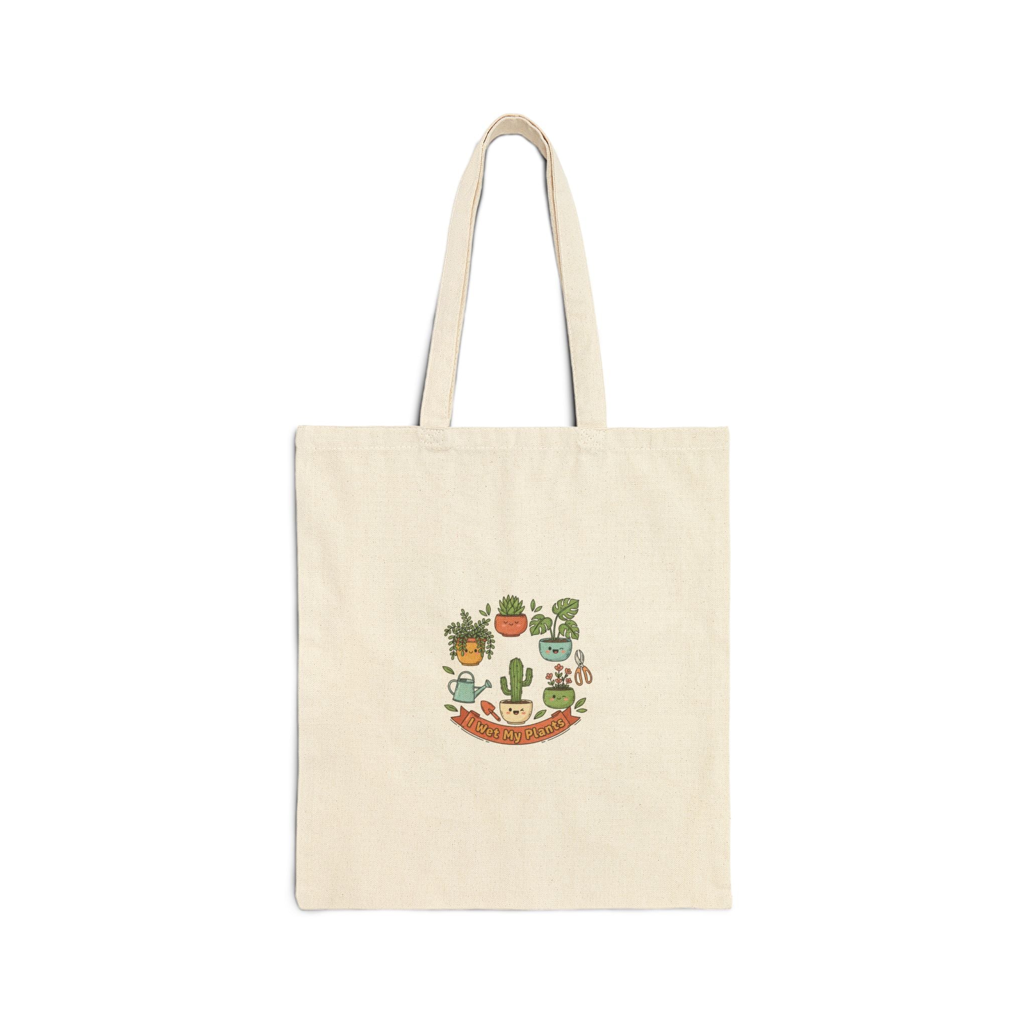 Plant Parent Pun Tote, Canvas Market Bag | Succulent Pun, Leaf Doodle