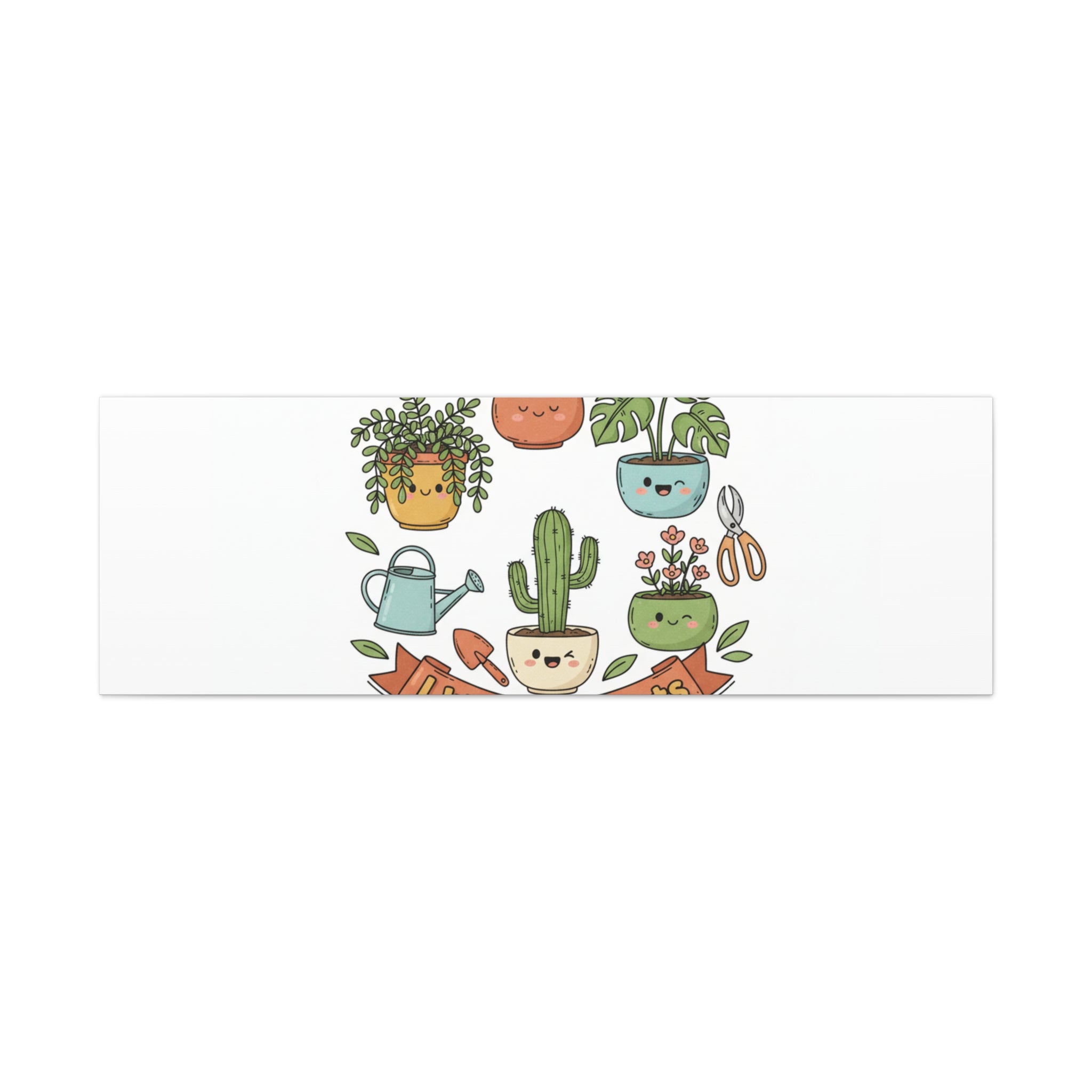 I Wet My Plants Canvas | Plant Parent Pun, Sage Cream Botanical Art