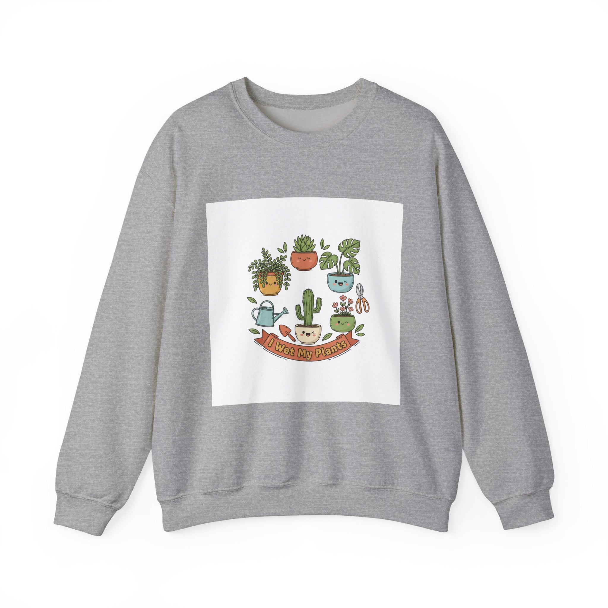 Plant Parent Pun Crewneck Sweatshirt | sage botanical doodle, succulent humor