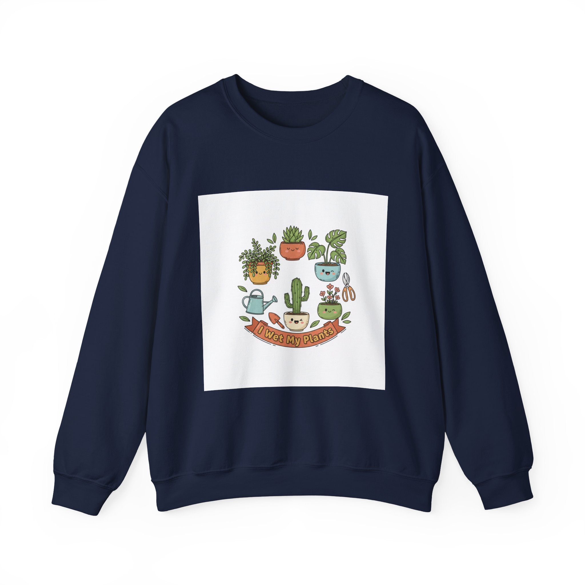 Plant Parent Pun Crewneck Sweatshirt | sage botanical doodle, succulent humor