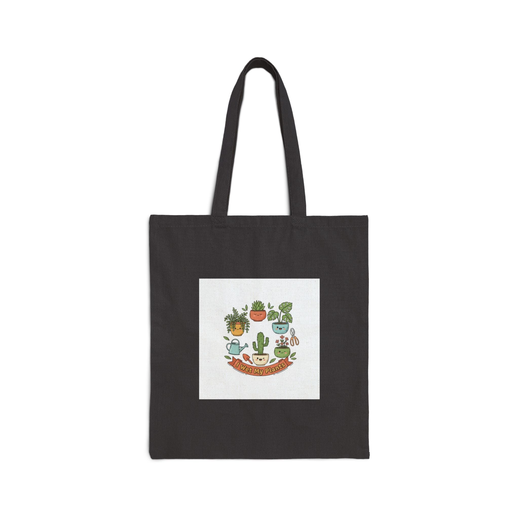 Plant Parent Pun Tote, Canvas Market Bag | Succulent Pun, Leaf Doodle
