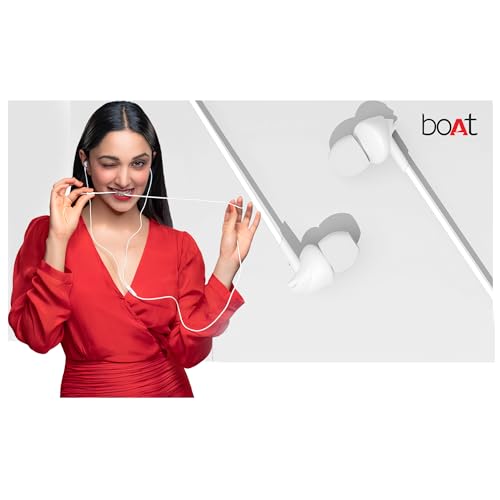 Boat BassHeads 100 in-Ear Headphones with Mic (Black)