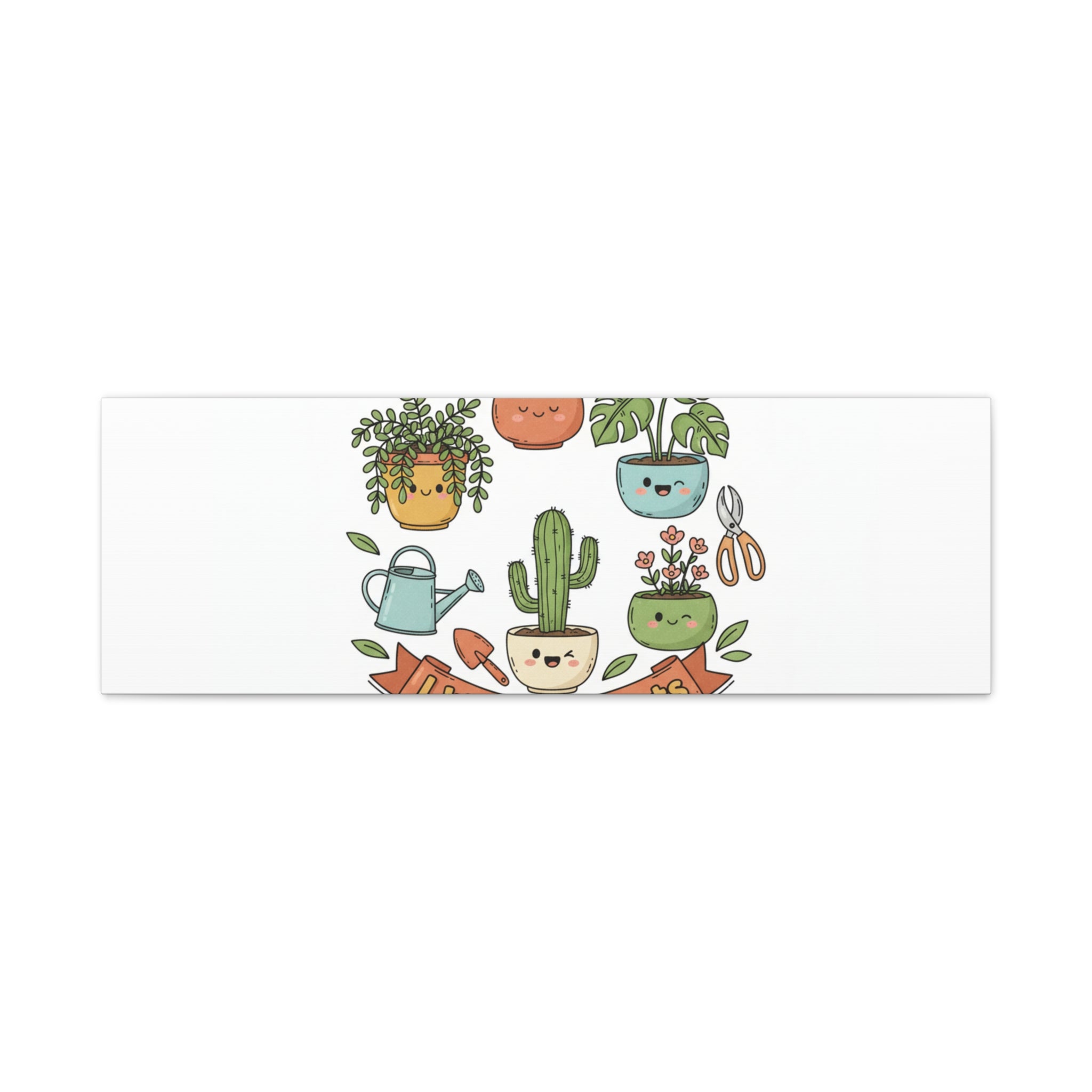 I Wet My Plants Canvas | Plant Parent Pun, Sage Cream Botanical Art