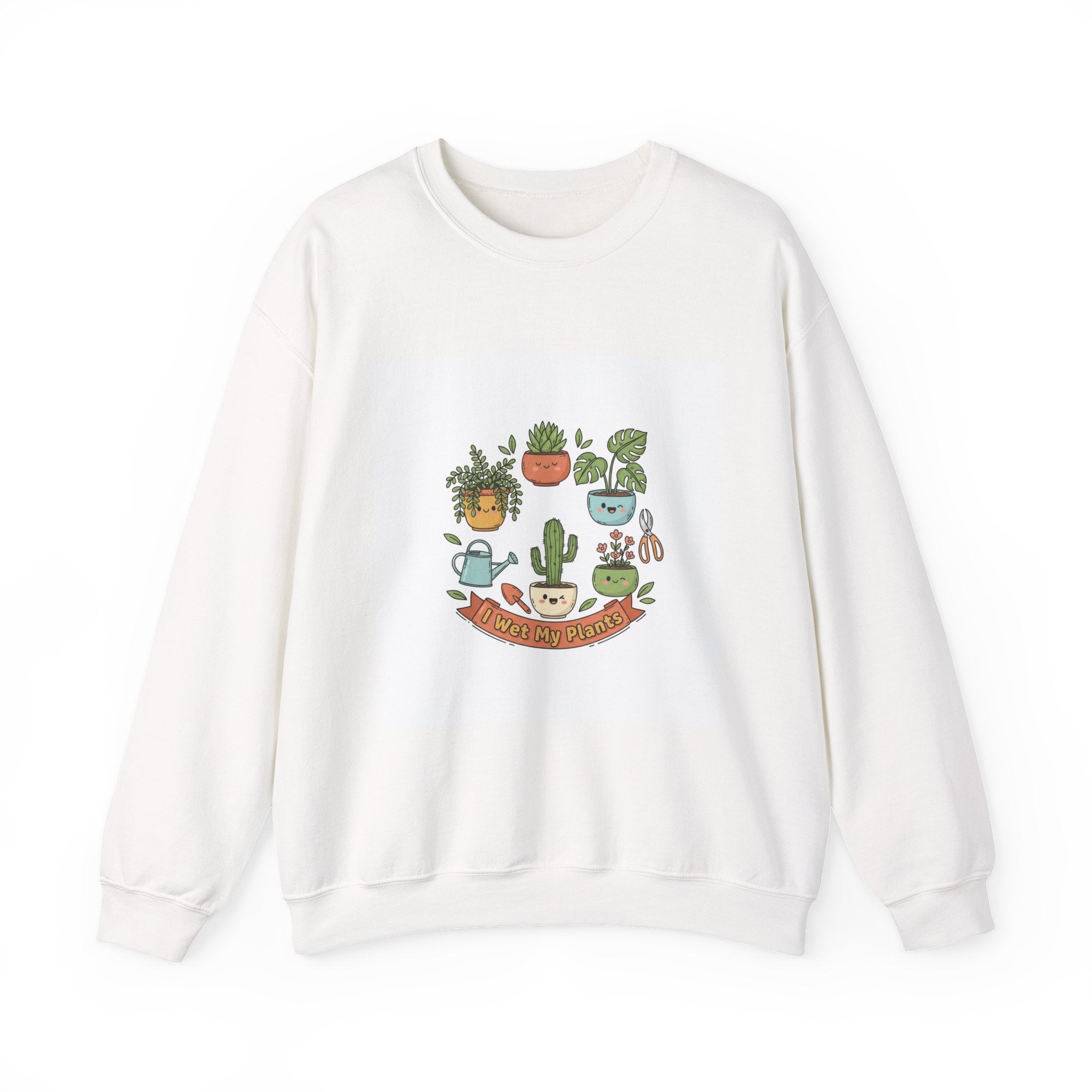 Plant Parent Pun Crewneck Sweatshirt | sage botanical doodle, succulent humor
