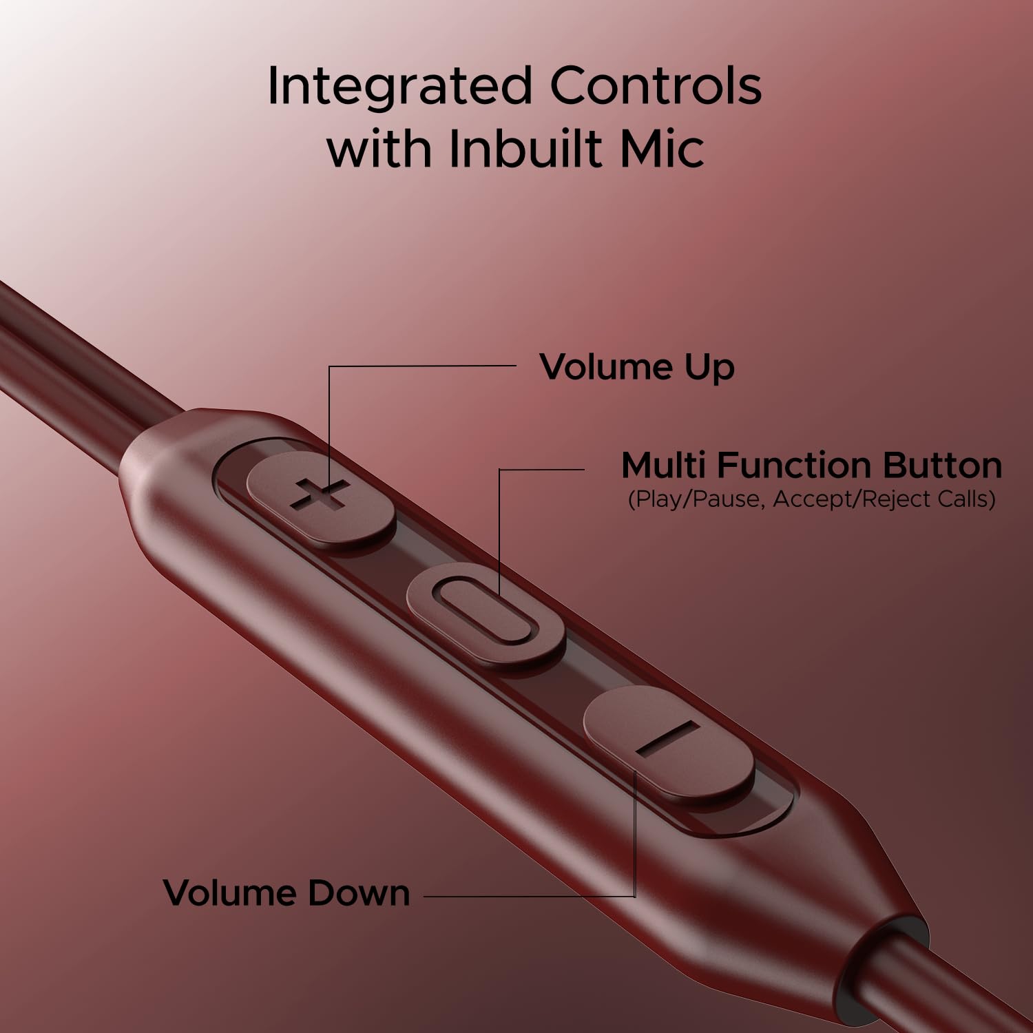 Boat BassHeads 100 in-Ear Headphones with Mic (Black)