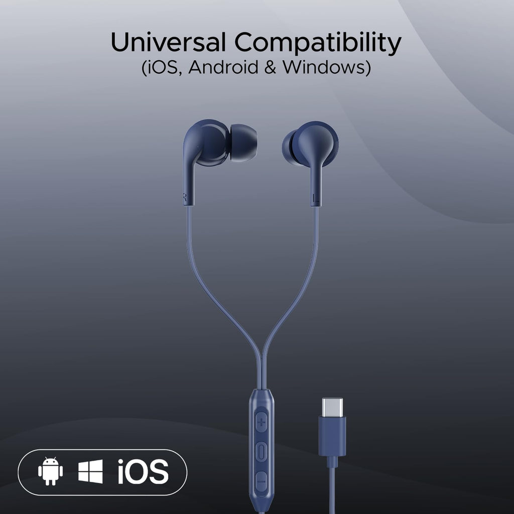 Boat BassHeads 100 in-Ear Headphones with Mic (Black)