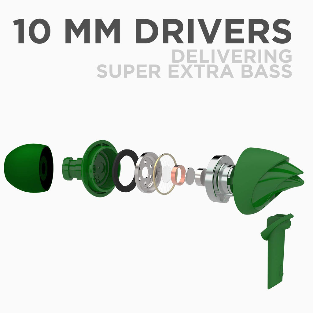 Boat BassHeads 100 in-Ear Headphones with Mic (Black)