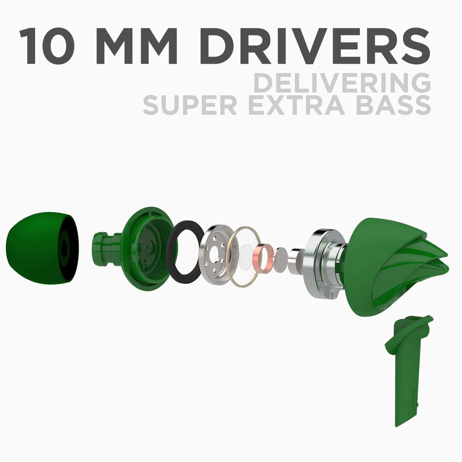 Boat BassHeads 100 in-Ear Headphones with Mic (Black)