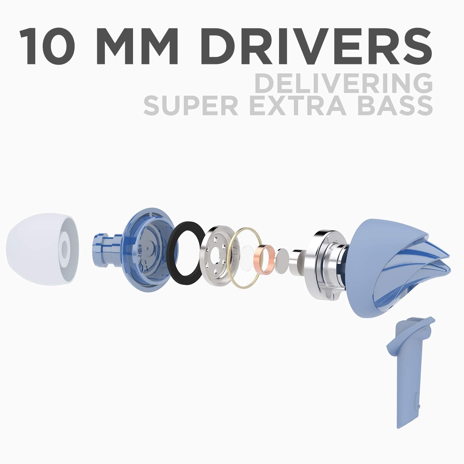 Boat BassHeads 100 in-Ear Headphones with Mic (Black)