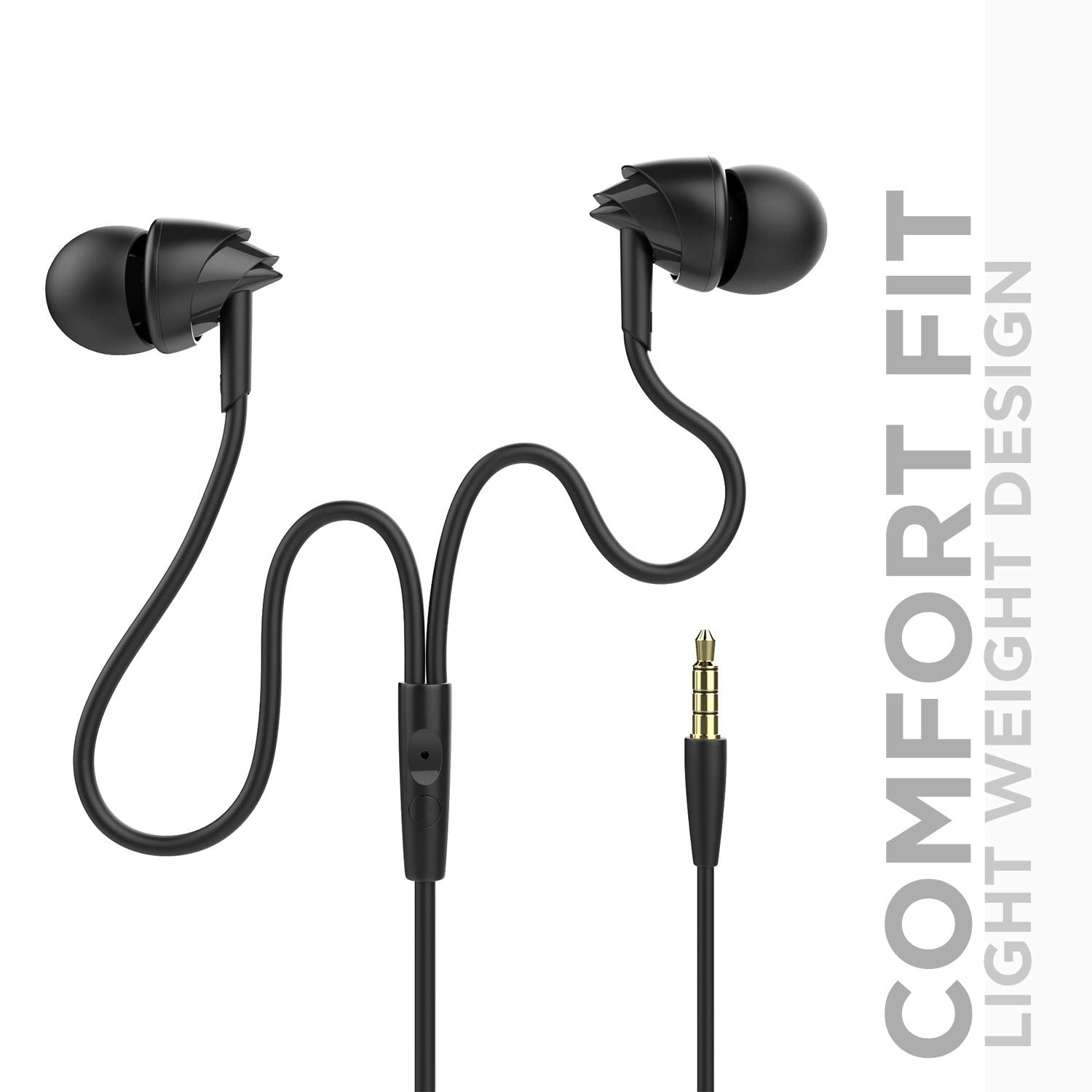Boat BassHeads 100 in-Ear Headphones with Mic (Black)