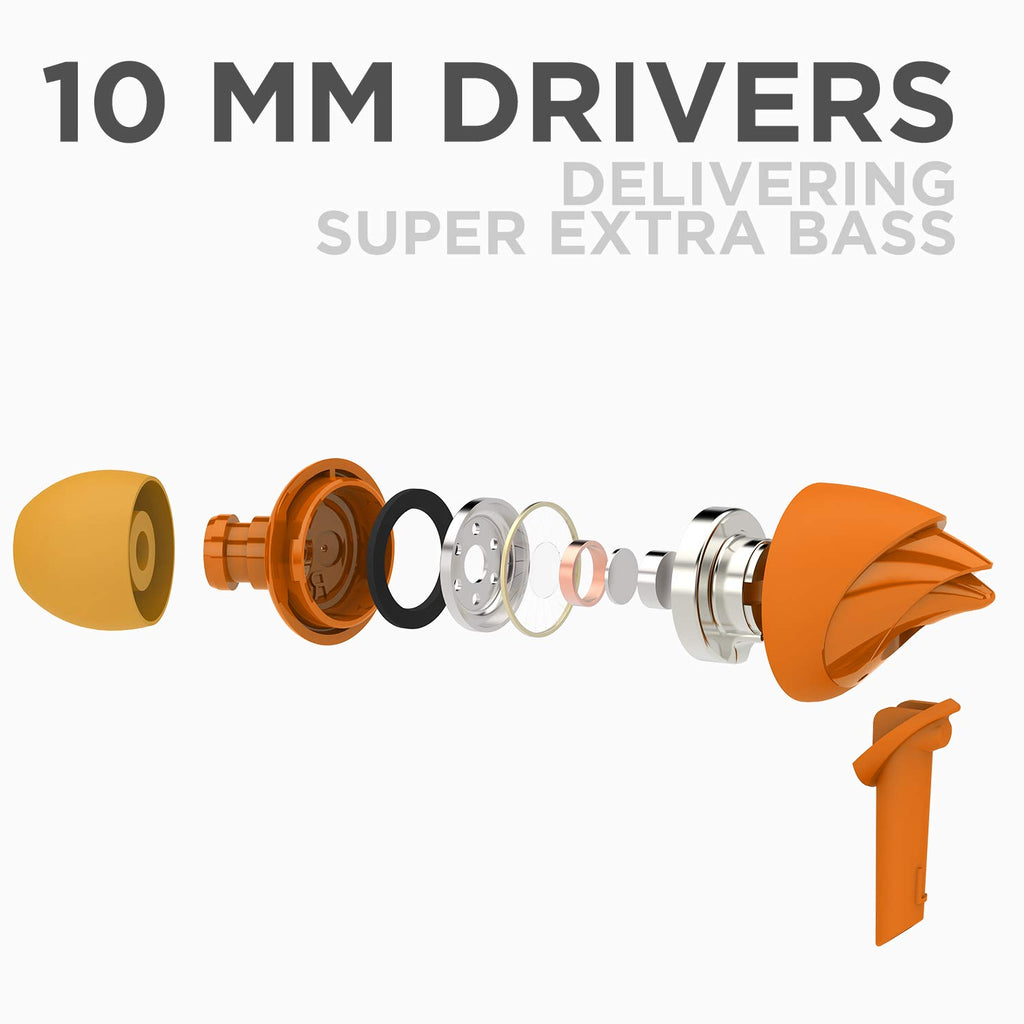 Boat BassHeads 100 in-Ear Headphones with Mic (Black)