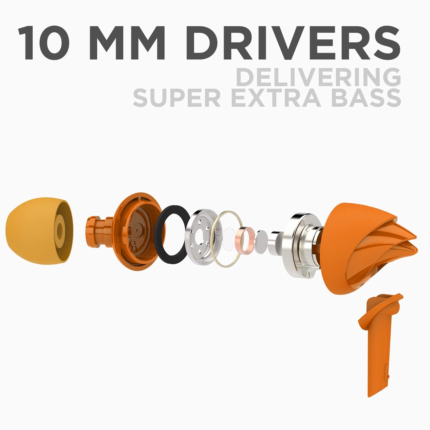 Boat BassHeads 100 in-Ear Headphones with Mic (Black)