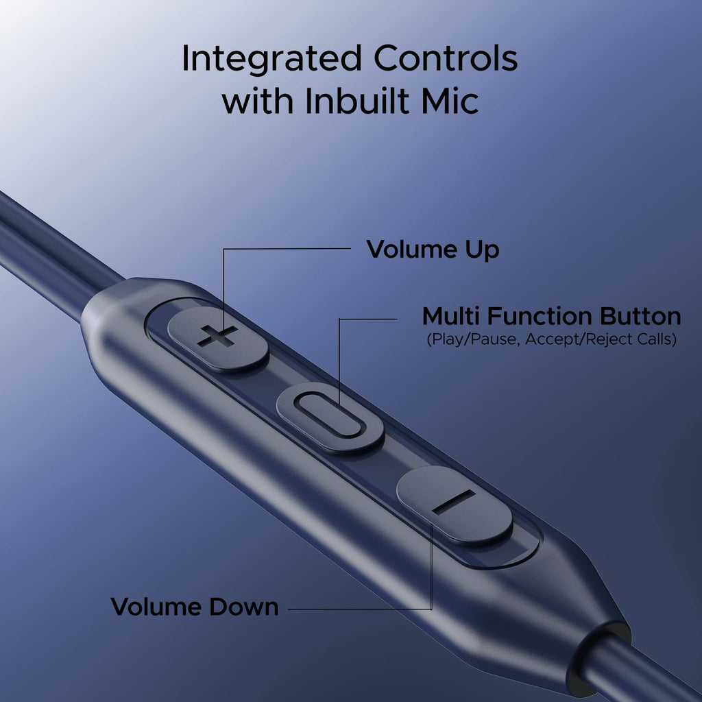 Boat BassHeads 100 in-Ear Headphones with Mic (Black)