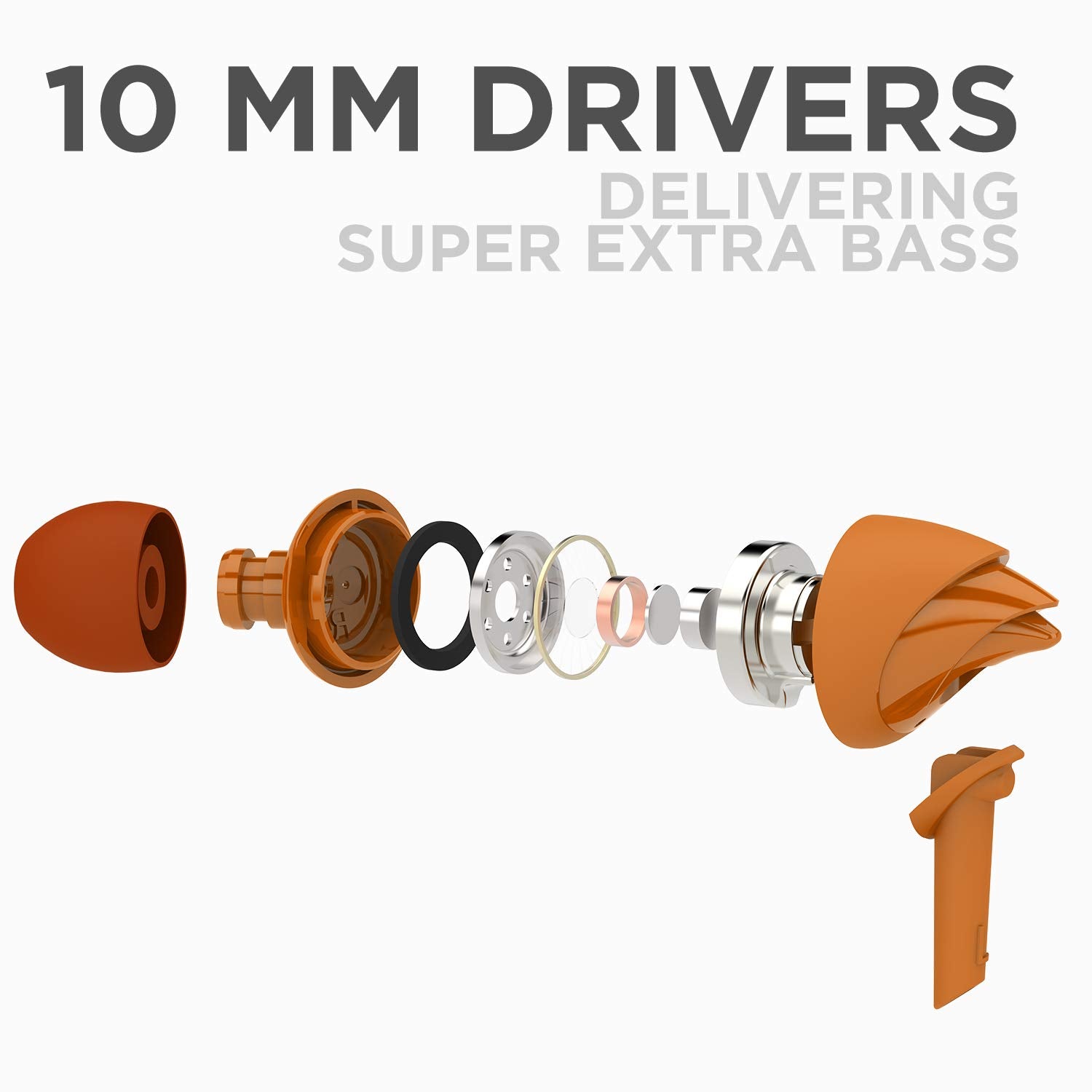 Boat BassHeads 100 in-Ear Headphones with Mic (Black)