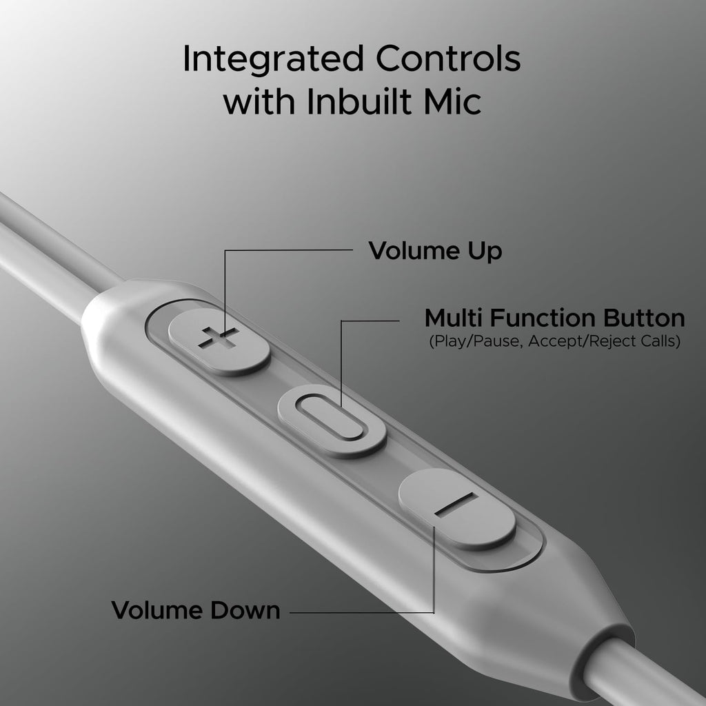 Boat BassHeads 100 in-Ear Headphones with Mic (Black)