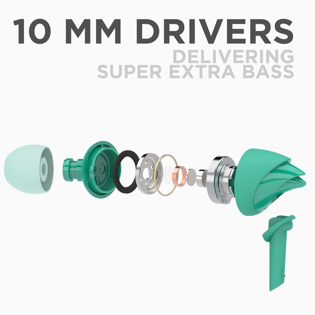 Boat BassHeads 100 in-Ear Headphones with Mic (Black)