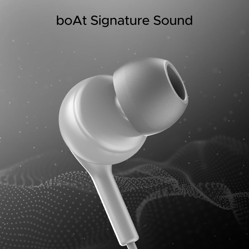 Boat BassHeads 100 in-Ear Headphones with Mic (Black)