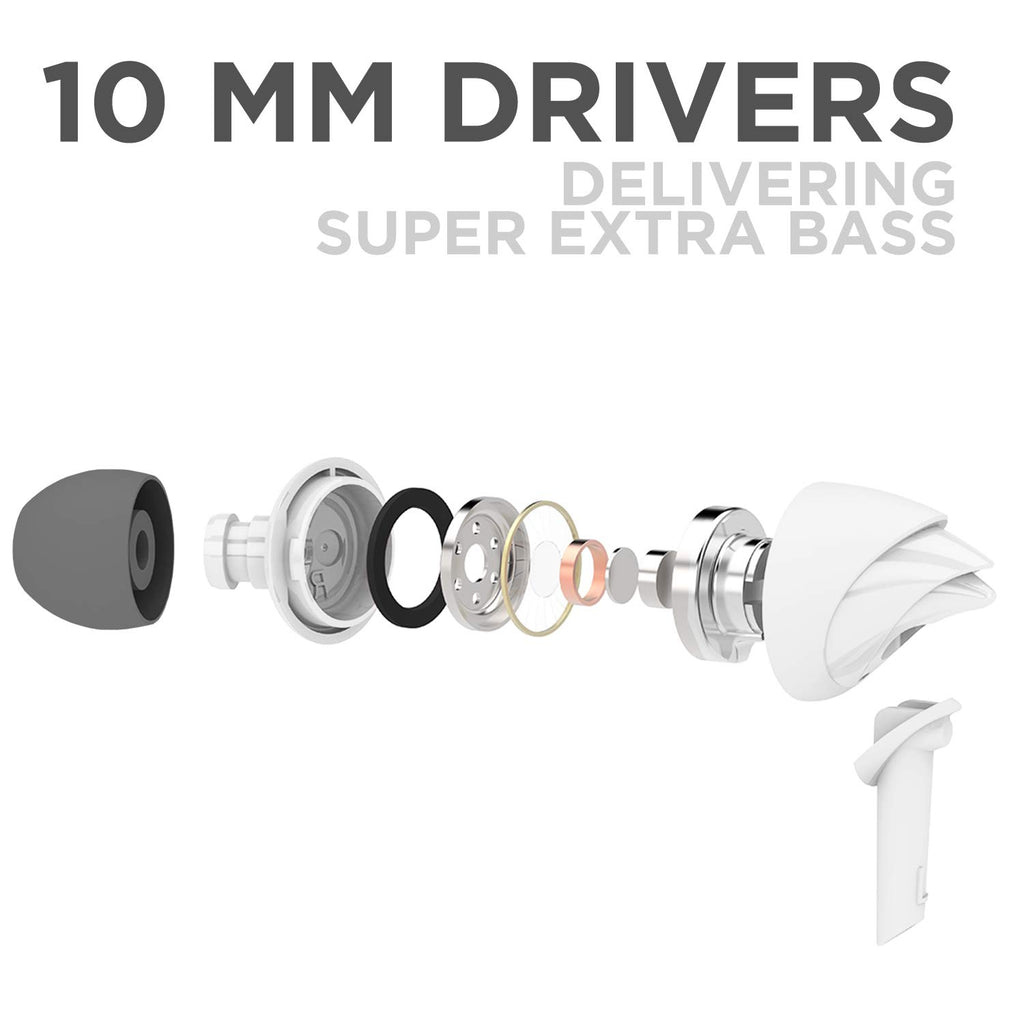 Boat BassHeads 100 in-Ear Headphones with Mic (Black)