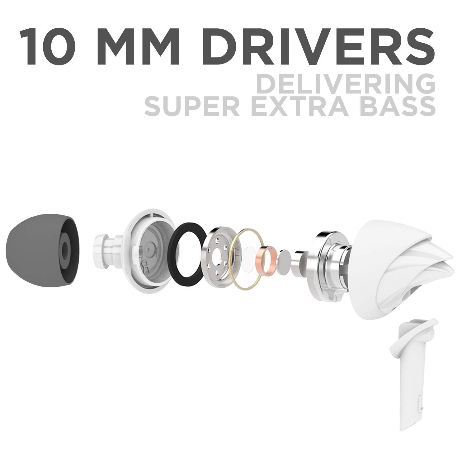 Boat BassHeads 100 in-Ear Headphones with Mic (Black)