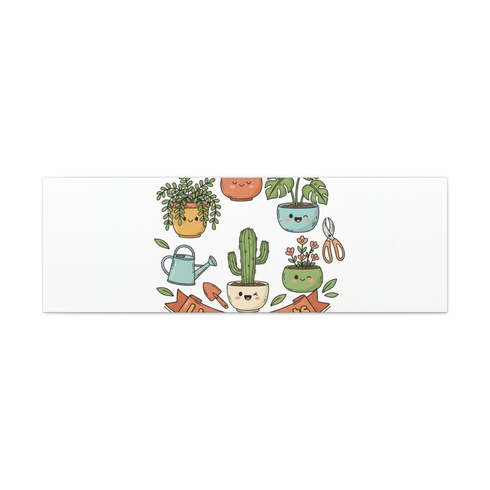 I Wet My Plants Canvas | Plant Parent Pun, Sage Cream Botanical Art