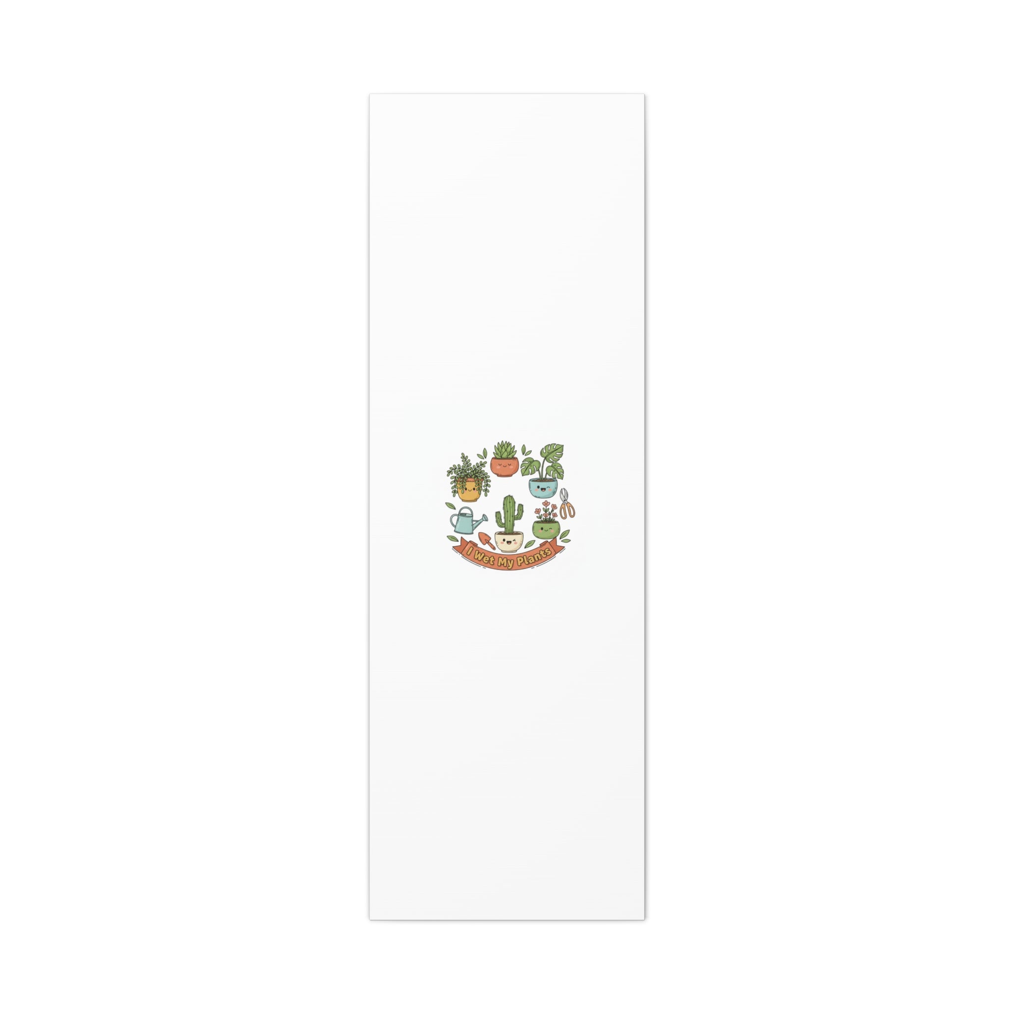 I Wet My Plants Canvas | Plant Parent Pun, Sage Cream Botanical Art