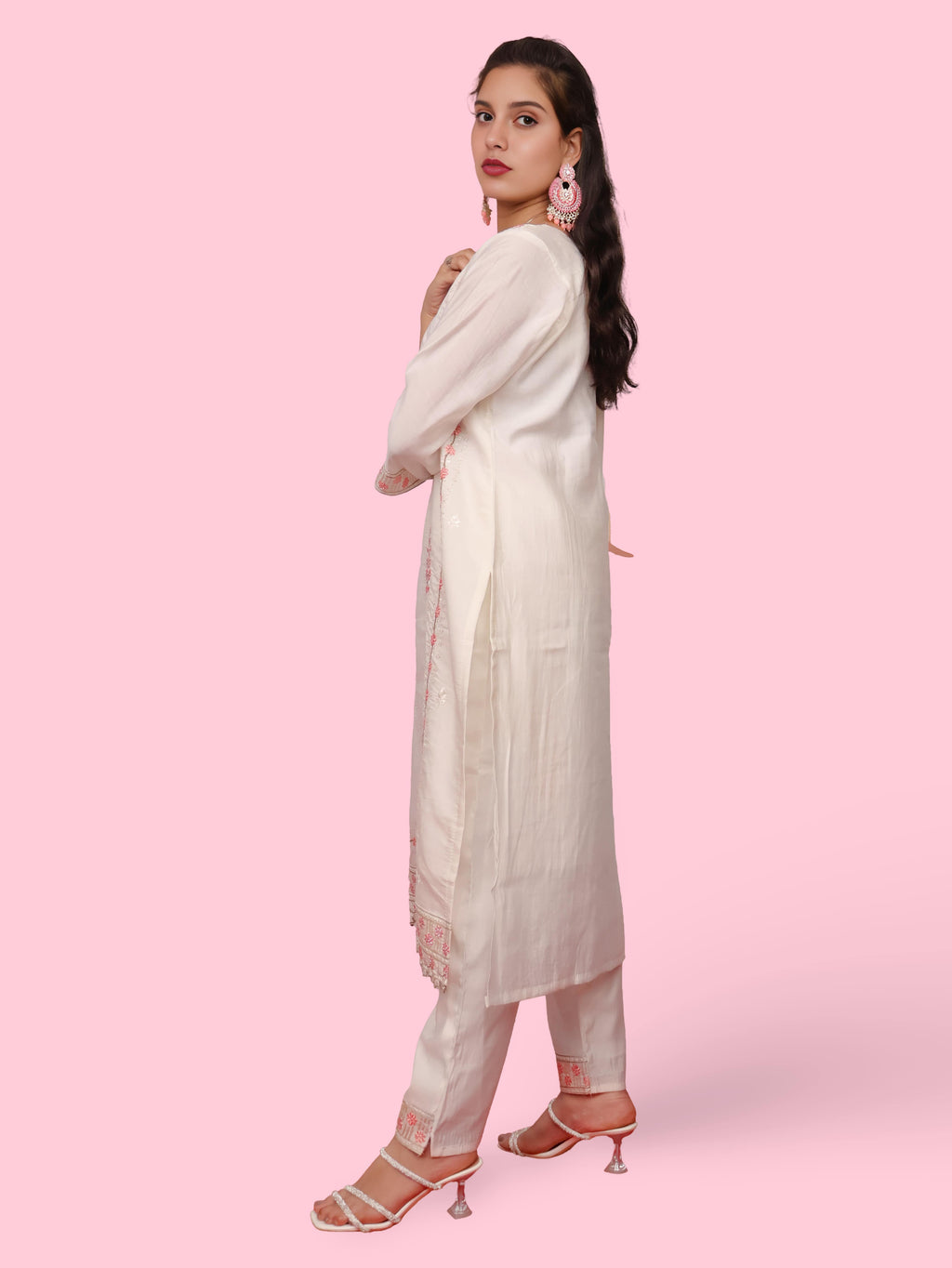 Women's Cotton Rayon Kurta-Pant, and Dupatta Set-1